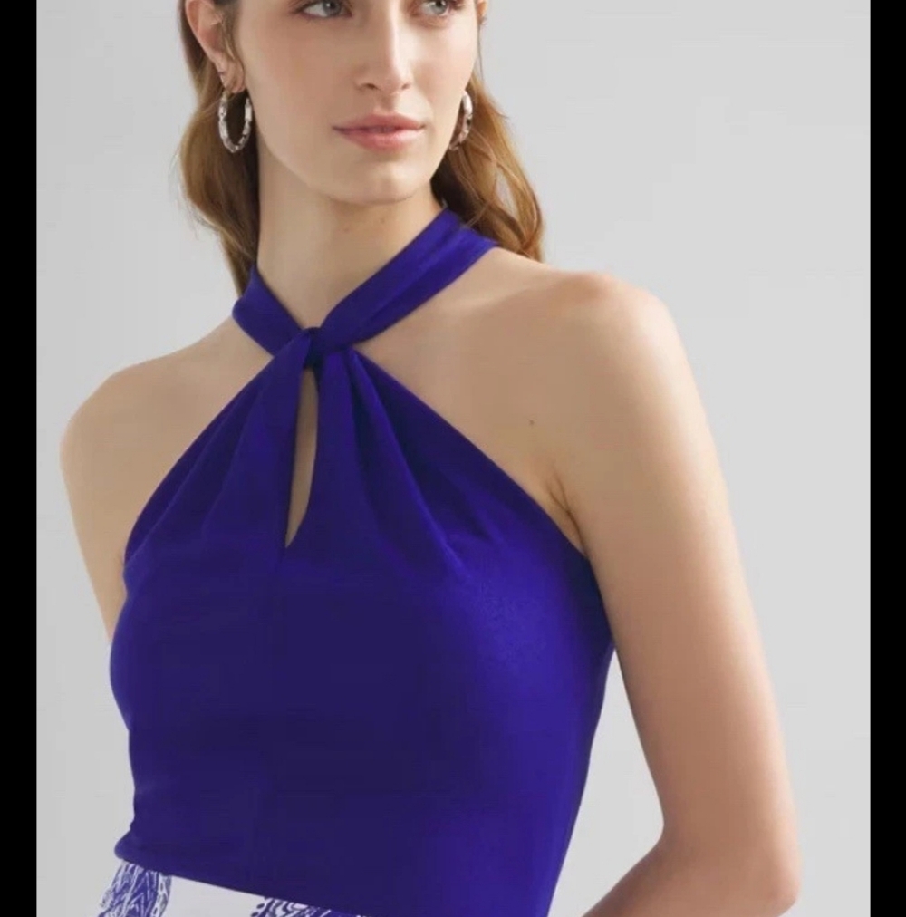 NWT WHBM TWISTED HALTER TOP